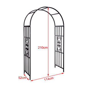 Arche de roses avec portail en fer thermolaqué, décoration de porte, treillis, <span class=keywords><strong>grille</strong></span>, aide à la grimpée <span class=keywords><strong>pour</strong></span> les roses, plantes, support de fleurs - Product Image 2