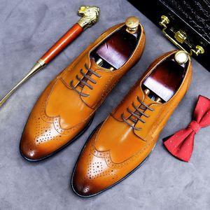 High-end Italian Leather Waterproof Oxford Shoes Handcrafted Embossing Design Elegant Formal Square Toe Lace-up Shoes - Product Image 2