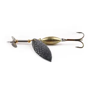 SEASKY 15g lama di salice martellato pesi In ottone lame da Spinning Bass Fishing Metal Lure Swimbait Spinner In linea