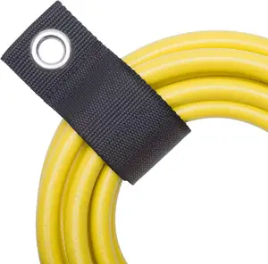 Hongyucable Heavy Duty Wieder verwendbare Klett bänder Nylon Tie Gurtband mit Stahl loch