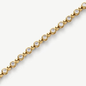 Bracciale Tennis Classico LUCKYJIU Personalizzato, Impermeabile, Antiossidante, Ipoallergenico, Placcato Oro 18k con Zirconi per Donne - Product Image 2