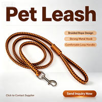 Laisse pour chien tressée à la main, durable, pour la randonnée, l'entraînement et les voyages en extérieur – Indispensable