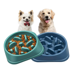 Comederos Lentos Redondos de Plástico Ecológico para Mascotas - Platos Anti-Asfixia de Varios Estilos para Comedores Rápidos, Salud Digestiva - Product Image 1