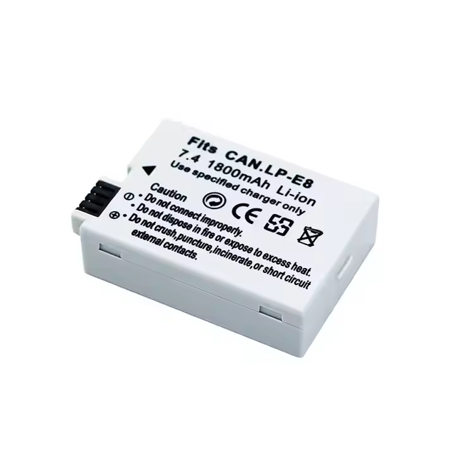7.4V 1800mAh LP-E8 LPE8 Camera Battery for Canon EOS550D 600D 650D 700D Battery for Canon Rechargeable Battery