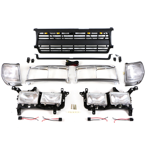 Phụ tùng ô tô phía trước lưới tản nhiệt đầu đèn Surround Chrome chân đế phù hợp cho Landcruiser lc80 fj80 1990-1997 - Product Image 1