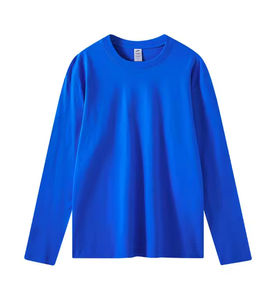 100% coton blanc sweats à col rond vêtements pour hommes en gros personnalisé surdimensionné à manches longues t-shirts pour hommes - Product Image 1