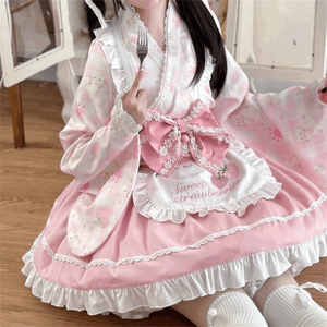 Vestido <span class=keywords><strong>Lolita</strong></span> Kawaii para Mujer, Venta Caliente de Fábrica, Vestido de Princesa de Manga Larga, Uniforme para Fiesta de Cumpleaños - Product Image 2