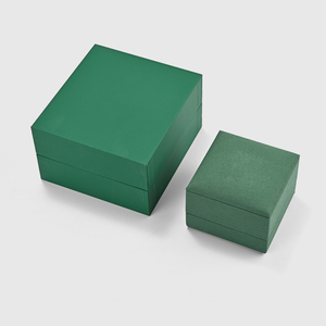 FANXI Green PU Leather Jewelry <b>Box</b> <b>Earrings</b> Pendants Watches Bracelets for Jewelry Packaging <b>Gift</b> <b>Box</b> - Product Image 5