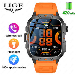 Nouvelle montre intelligente LIGE BWQX12 multifonctionnelle, étanche, avec compteur de pas, montre carrée pour hommes, sport, 2025 - Product Image 2