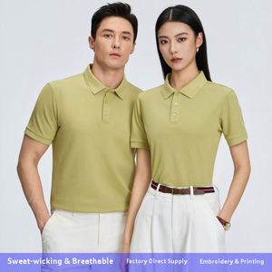 Chemises pour hommes en coton, polyester, élasthanne et lyocell, logo brodé personnalisé, polos de golf unisexes pour entreprise - Product Image 3