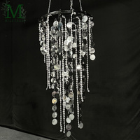 Lustre suspendu en perles de cristal acrylique, ornement de plafond pour mariage, fête, banquet, décoration de scène