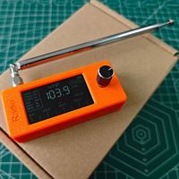 Penerima Radio RF SI4732, ukuran saku oranye 0.5-108MHz dengan layar 1.9 inci mendukung mode LSB USB AM FM dengan antena Loop