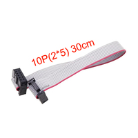 2,54mm Pitch FC 10Pin Cable de datos de cinta plana gris 30cm para DC3 IDC Macho Header