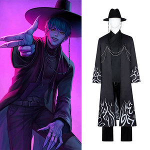 Disfraz de Cosplay de Star's Edge K-Pop Witcher para Niños, Abrigo Largo con Sombrero, Traje para Actuaciones en Escenario - Product Image 1