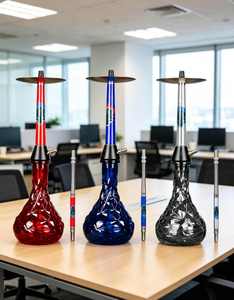 Ensemble de chicha en aluminium finition miroir, kit de fumage portable avec bol, tuyau, tête et boîte cadeau - Product Image 3