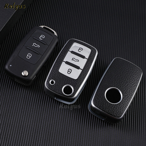 ปลอกหุ้มกุญแจรถยนต์ทำจากหนัง TPU,ปลอกหุ้มสำหรับ Volkswagen Bora Polo Tiguan Jetta <span class=keywords><strong>Passat</strong></span> <span class=keywords><strong>B5</strong></span> B6 B7ด้วงกอล์ฟสำหรับ Skoda Octavia - Product Image 4