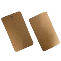 Étiquette volante en papier Kraft recyclable de haute qualité conception personnalisée code à barres pour Jeans vêtements vêtement joint cordon poinçon étiquette blanc noir