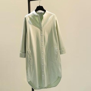 Nouvelle robe solide dames hauts t-shirt robe automne mode vêtements femmes vêtements à manches longues Boutique à la mode chemisier robe - Product Image 5