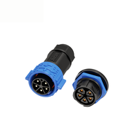 Connecteur étanche M25 à 5 broches mâle-femelle 30A 300V IP67 avec verrouillage par poussée pour alimentation circulaire