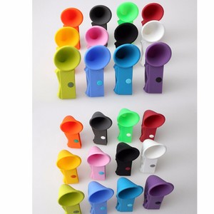 Cute Silicone Horn Stand Portable <strong>Mini</strong> Wireless <strong>Speaker</strong> Loudspeaker Amplifier <strong>for</strong> <strong>for</strong> <strong>iPhone</strong> <strong>4</strong> Smart Phone Random Color