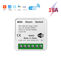 Télécommande Vocale 2 Voies DIY pour Rideau Intelligent 16A DC, Mini Interrupteur Intelligent Tuya Sans Fil Wifi pour Maison Lumière