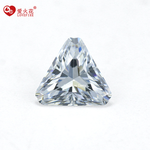 Tuyệt vời 5A chất lượng tam giác góc cắt mặt <span class=keywords><strong>Cubic</strong></span> <span class=keywords><strong>Zirconia</strong></span> 3*3 mét đến 8*8 mét màu trắng tổng hợp lỏng đá quý trong Cổ Phiếu - Product Image 2