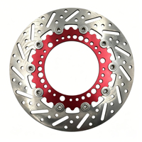Disque de frein flottant résistant à la chaleur pour moto, rotor rainuré et percé, frein stable pour moto de route