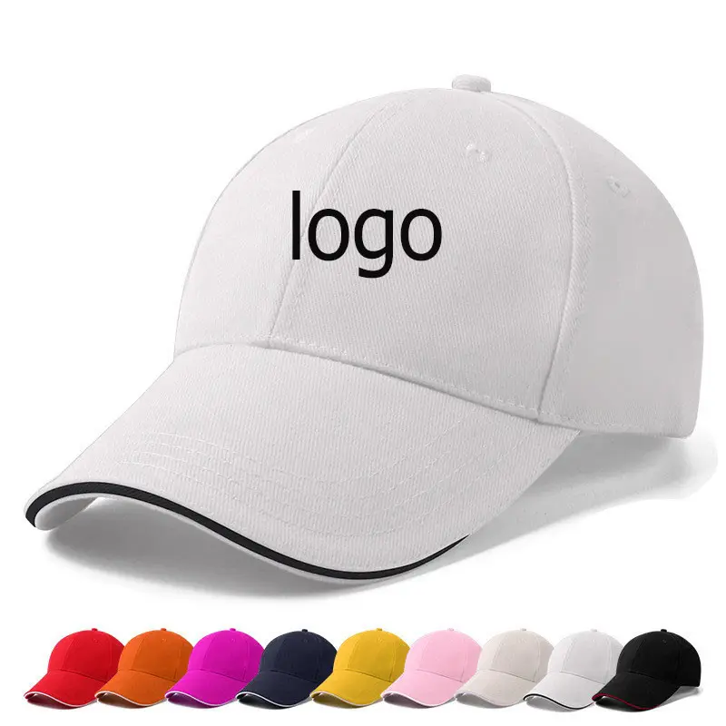 HT-0073 Black White Customized Sports Running Snapback Hats Men Custom Logo Baseball 3D Embroidery Cap