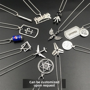 Collar de Cuentas de Bambú con Colgante de Diseño Deportivo de Acero Inoxidable con Patrón de Dibujos Animados para Hombre, Personalizable, Venta al Por Mayor - Product Image 2