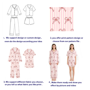 Ensemble <span class=keywords><strong>de</strong></span> pyjama 2 pièces brodé floral personnalisé pour <span class=keywords><strong>femme</strong></span>, en coton tissé doux, manches courtes, vêtements <span class=keywords><strong>de</strong></span> <span class=keywords><strong>nuit</strong></span> décontractés, OEM - Product Image 5