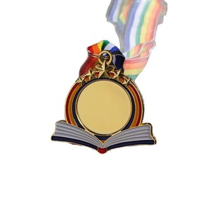 Médaille en métal personnalisée Yu Chao 1234 mm avec ruban arc-en-ciel pour événements sportifs et récompenses - Product Image 4