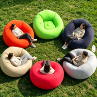 Canapé gonflable, fauteuil pouf en velours, fauteuil pouf tatami pour salon