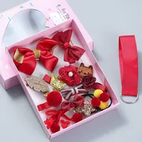 YANYE 18 PIÈCES/ENSEMBLE Bleu Boîte Cadeau Couronne Nœud Doux pour Enfants et Bébés, Accessoires Cheveux Agrafes et Pinces à Cheveux pour Filles et Femmes