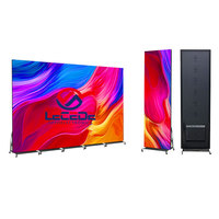 Afficheur LED flexible Lecede Indoor GOB P1.86, panneau publicitaire mobile sur pied, écran LED extérieur P2.5
