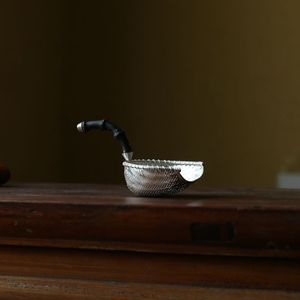 ที่กรองชาสีเงิน ด้ามไม้ไผ่ ทำด้วยมือ ใช้ซ้ำได้ ผิวด้าน ผลิตจากยูนนาน - Product Image 4