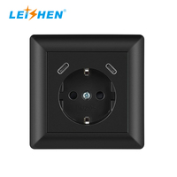 Prise murale Schuko allemande à double USB-C encastrée blanche et noire approuvée par le TUV CE avec chargeur haute vitesse PD 18W