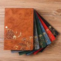 Fabricant chinois Ensemble de cahiers en cuir PU personnalisés Cahier de reliure à fil Cahier en cuir pour école de bureau avec stylo