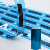 Film en silicone PET bleu brillant à points, sans bulles, pour applications synthétiques et graphites naturels