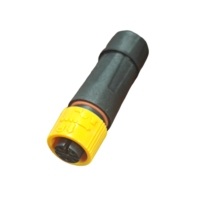 Connecteur M12 5 broches à verrouillage automatique mâle pour montage sur panneau, étanche IP67, facile à brancher et à débrancher, petite taille