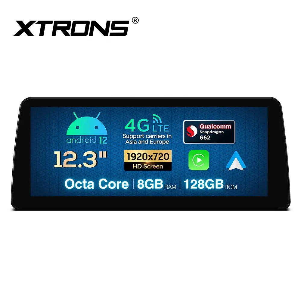 XTRONS 12,3-Zoll-Touch-Carplay-Bildschirm Android 12 Autoradio 8 128G 4G LTE-Autoradio Für BMW E90 E91 E92 E93 2009-2012