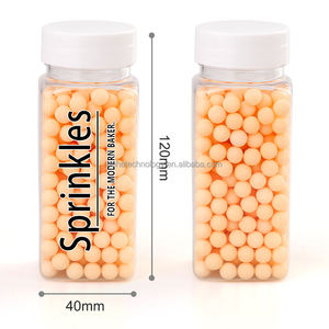 <strong>Vegan</strong> and KOSHER 100% Natural Color 7mm Orange Pearl Matte Sugar Beads Edible <strong>Sprinkles</strong> Cakes for Cakes Cookies Donuts Decor - Product Image 2