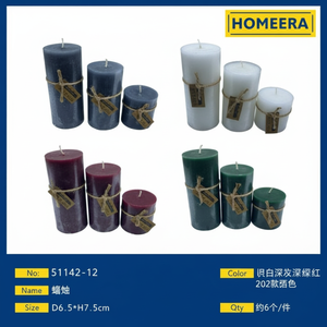 Venta al por mayor paquete de 96 velas multicolor D65xH75cm para decoración del hogar - Product Image 1