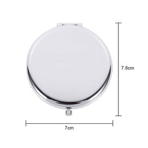 Stock Custom Logo Metal Magnifying <strong>Compact</strong> Folding Mini Pocket Double Sided Travel Makeup <strong>Mirror</strong> - Product Image 6