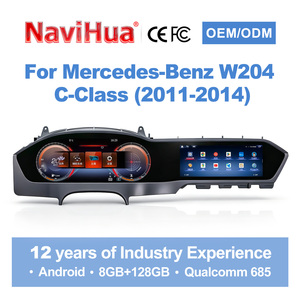 Navihua for Benz C Class W204 2011-2014 <b>Car</b> Upgrade Kits LCD Android Radio Multimedia Carplay <b>DVD</b> <b>Player</b> With Auto Meter Cluster - Product Image 1