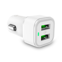Chargeur de voiture double USB 36W QC3.0 + QC3.0 à charge rapide DC 12V-24V avec circuit intégré intelligent