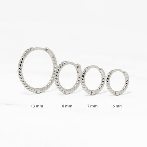 Boucles d'oreilles créoles en argent sterling S925, créatives, simples et personnalisées, très populaires en Europe et en Amérique - Product Image 4