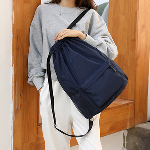Outdoor <b>Waterproof</b> Nylon <b>Drawstring</b> Sport Travel <b>Bag</b> Backpack Swimming Basketball <b>Drawstring</b> Backpack with Zipper and Pocket - Product Image 3