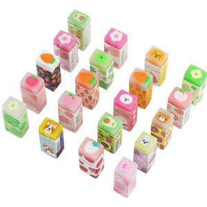 Conjunto de Papelaria Infantil Kawaii Soododo Suprimentos Escolares Personalizados Borrachas em Formato de Fruta Kits para Presente - Product Image 4