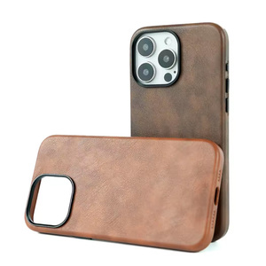 เคสโทรศัพท์หนังแท้ชาร์จไร้สายระบบแม่เหล็กแบบบางพิเศษสำหรับ <span class=keywords><strong>iPhone</strong></span> 17 <span class=keywords><strong>Pro</strong></span> 16 15 <span class=keywords><strong>14</strong></span> 13 PROMAX - Product Image 1