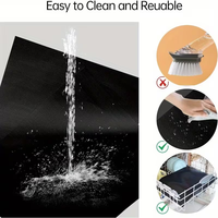 Tapis de four en PTFE antiadhésif réutilisable, feuille de fibre de verre PTFE résistante à la chaleur pour la cuisson, la rôtissage, la grillade et la cuisson